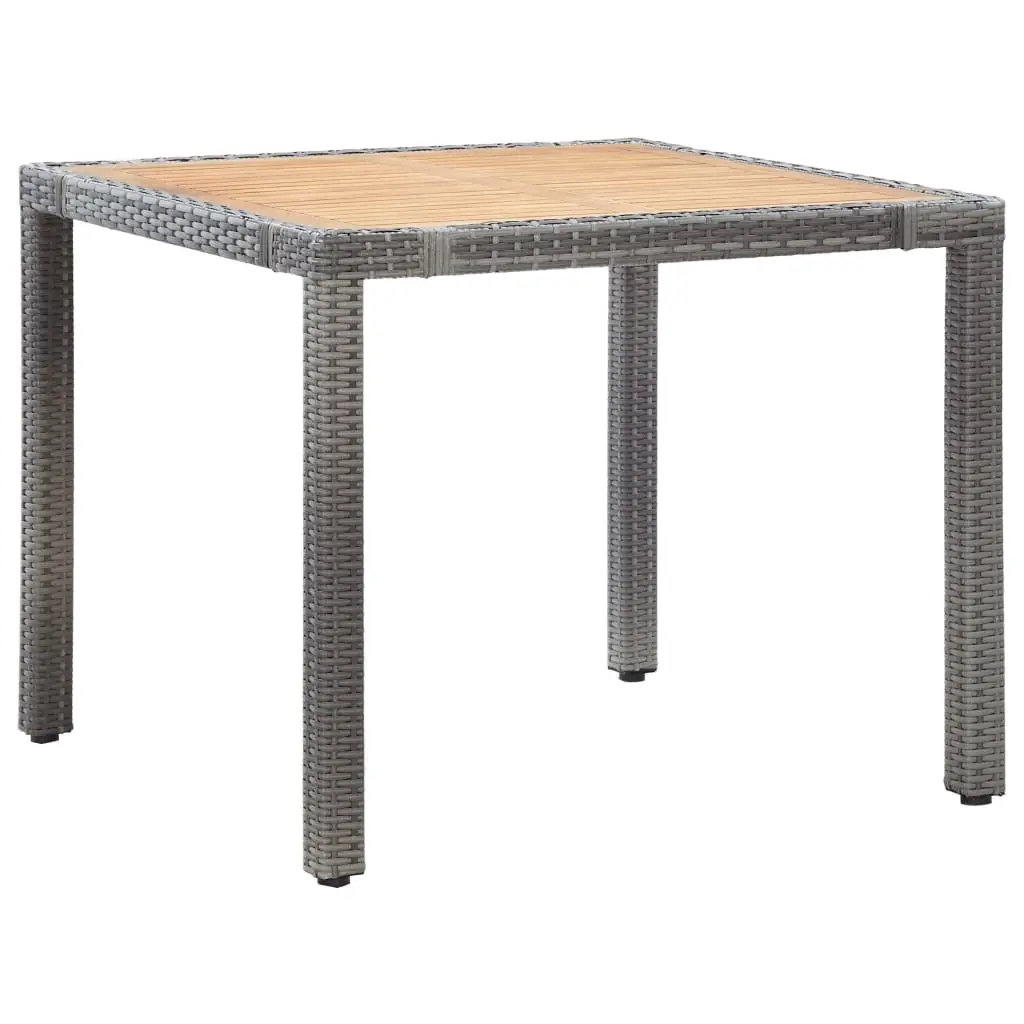 Ensemble de 5 pcs table de jardin et chaises avec coussins – mobilier de jardin Résine tressée Gris-JU2455