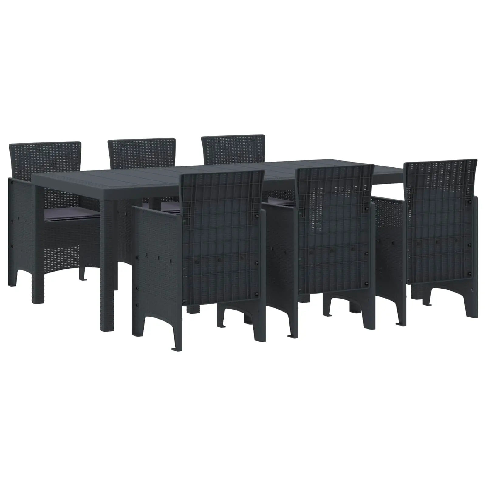 Ensemble de salle à manger pour jardin 7 pcs | Mobilier d’extérieur Anthracite Maison Chic