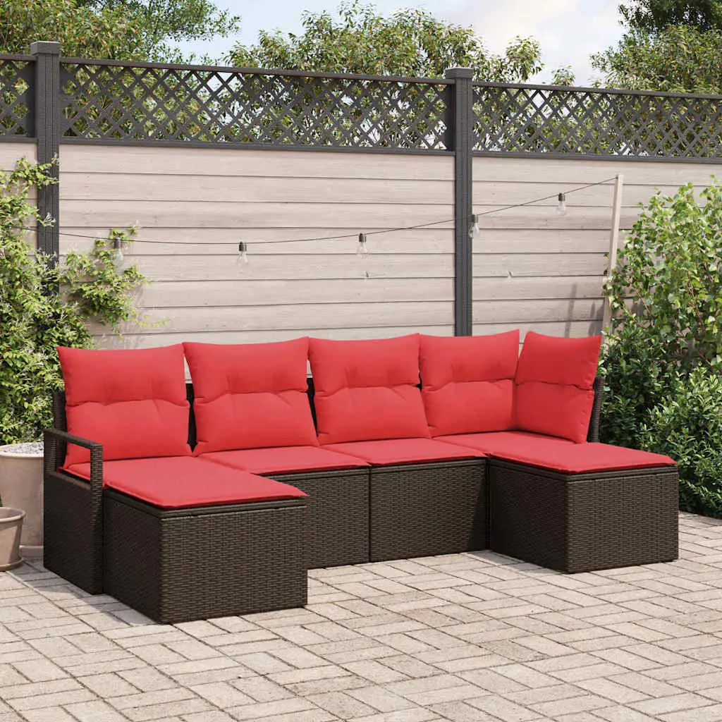 Ensemble de Canapés 6 pcs Marron polyrotin vidaXL 3346494