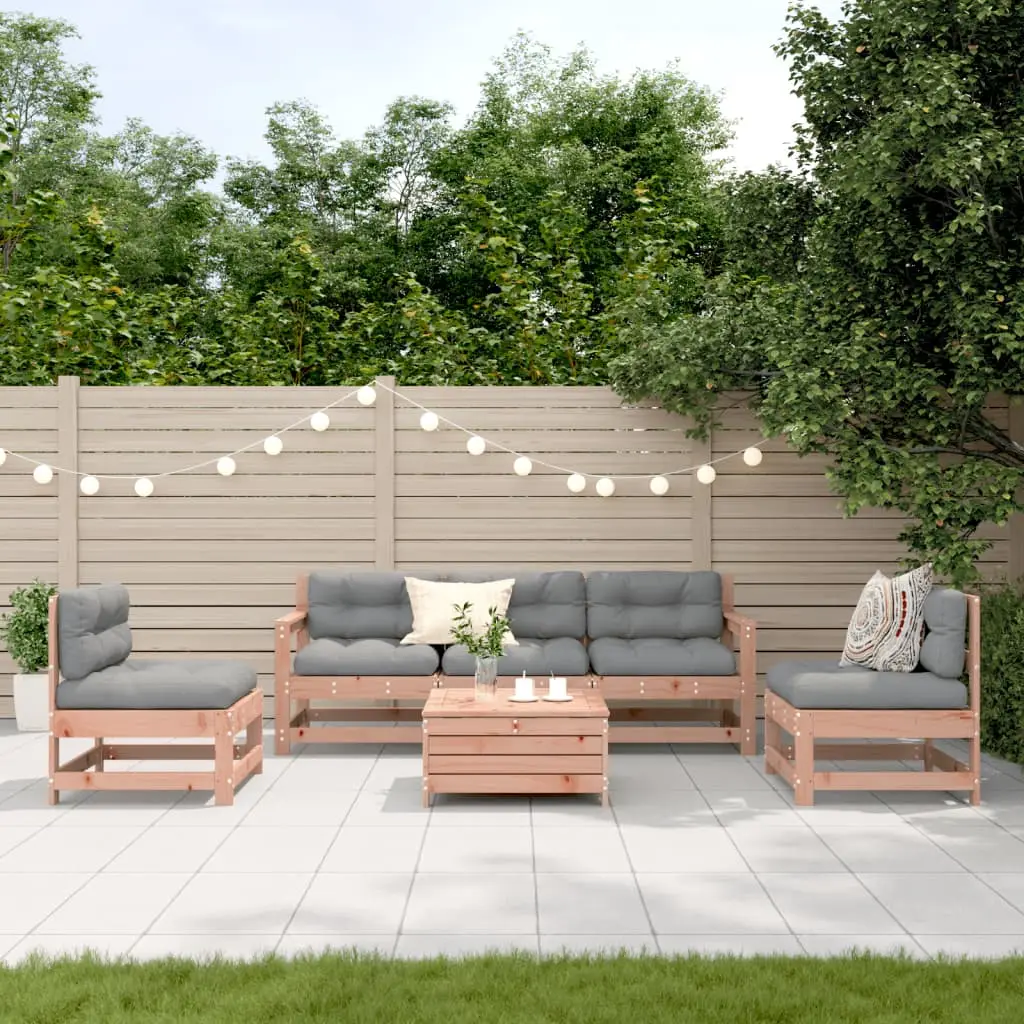 Ensemble de Jardin 6 Places Bois Massif de Douglas Confortable avec Coussins – ComfortXL Outdoor Living