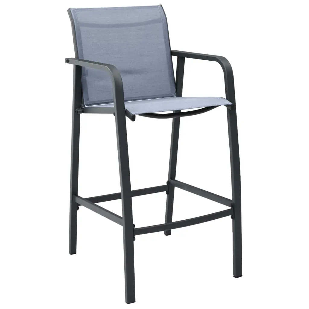 Ensemble de 3 pcs bar de jardin – Mobilier d’extérieur – Mobilier de jardin Noir et gris