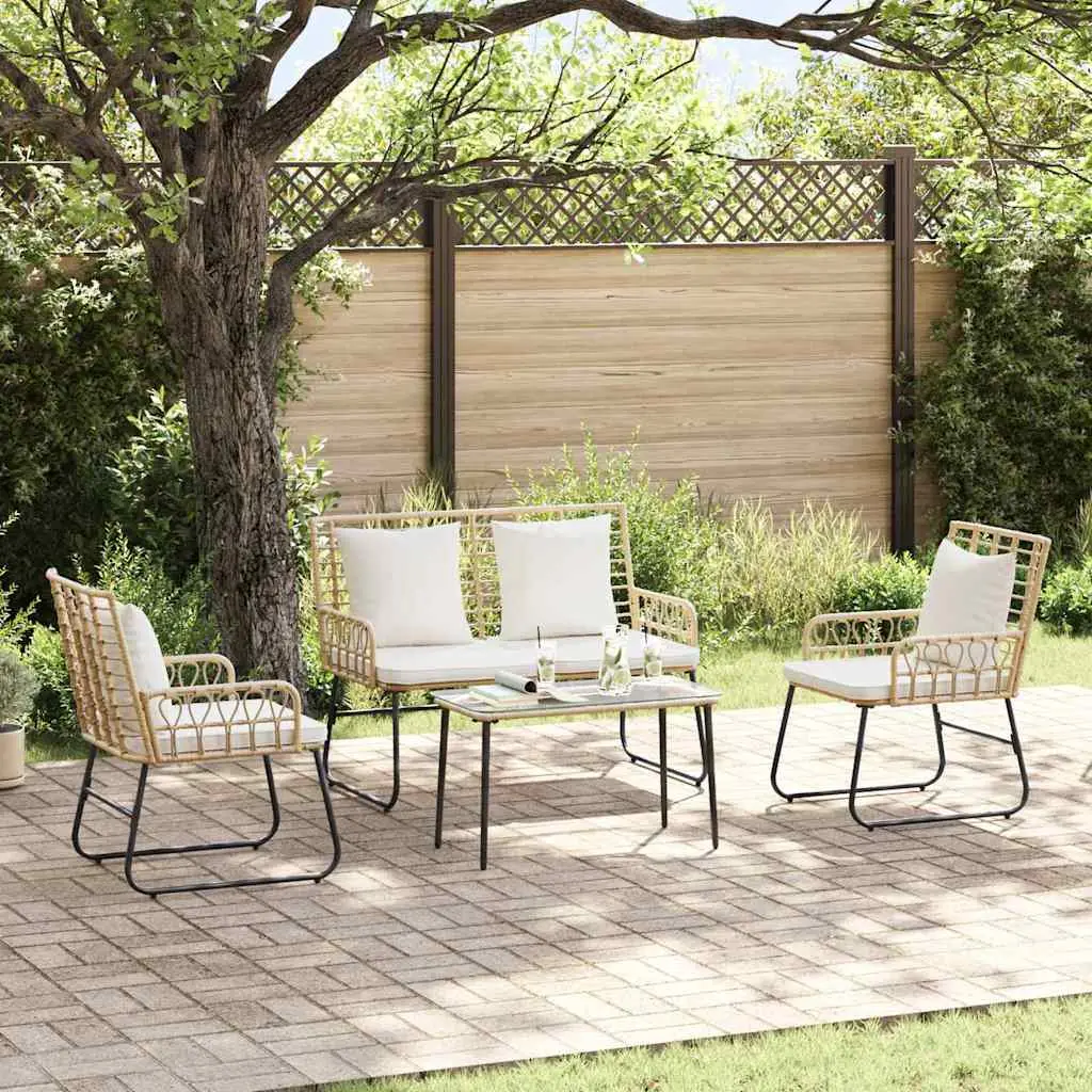Ensemble de meubles de jardin 4 pcs Noir et anthracite vidaXL 3379041