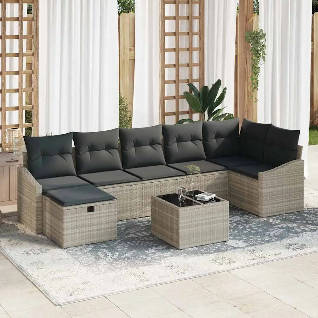 Ensemble de Canapés avec coussin 8 pcs polyrotin vidaXL 3360643