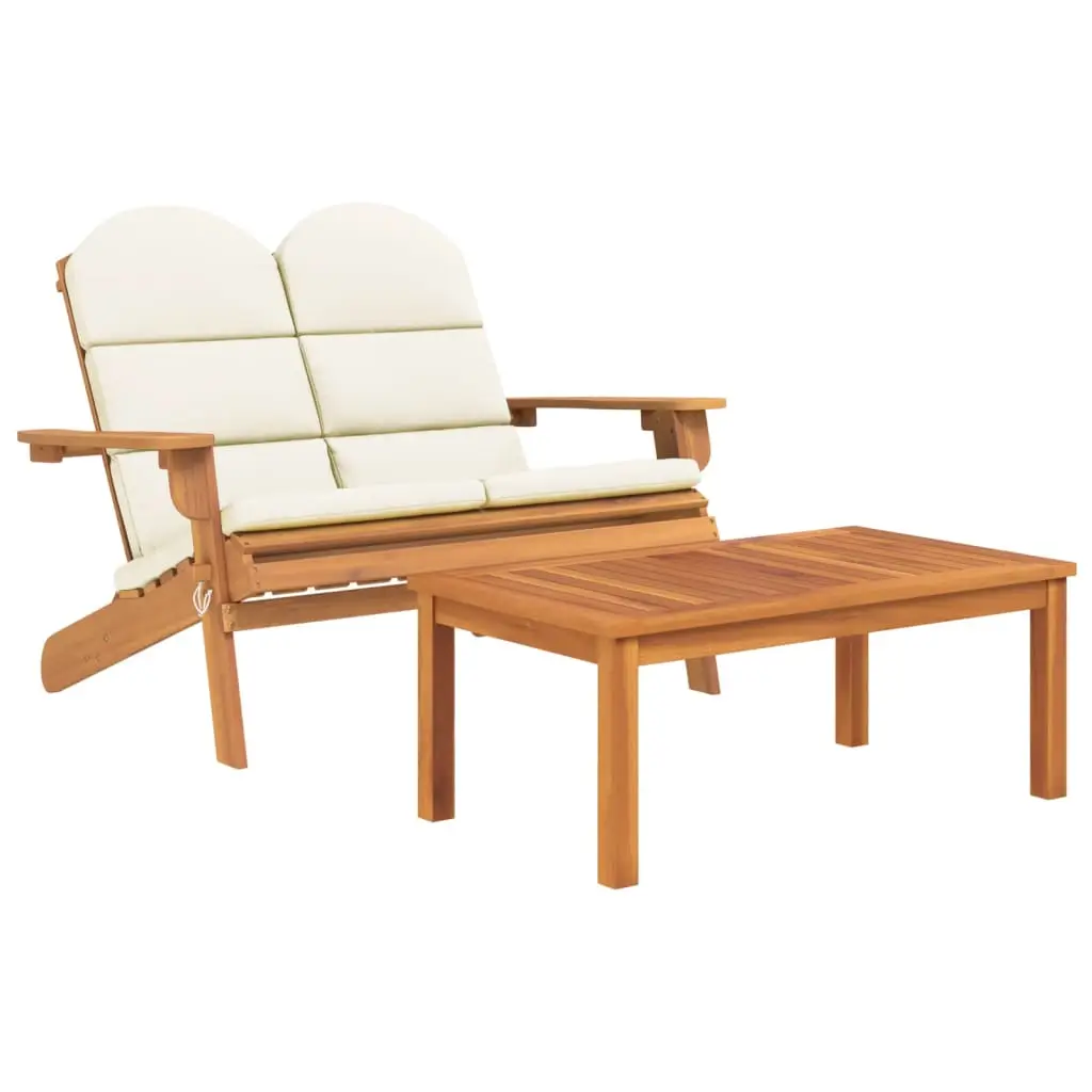 Ensemble de 2 pcs salon de jardin – Mobilier d’extérieur – Mobilier de jardin bois acacia solide-JU7215