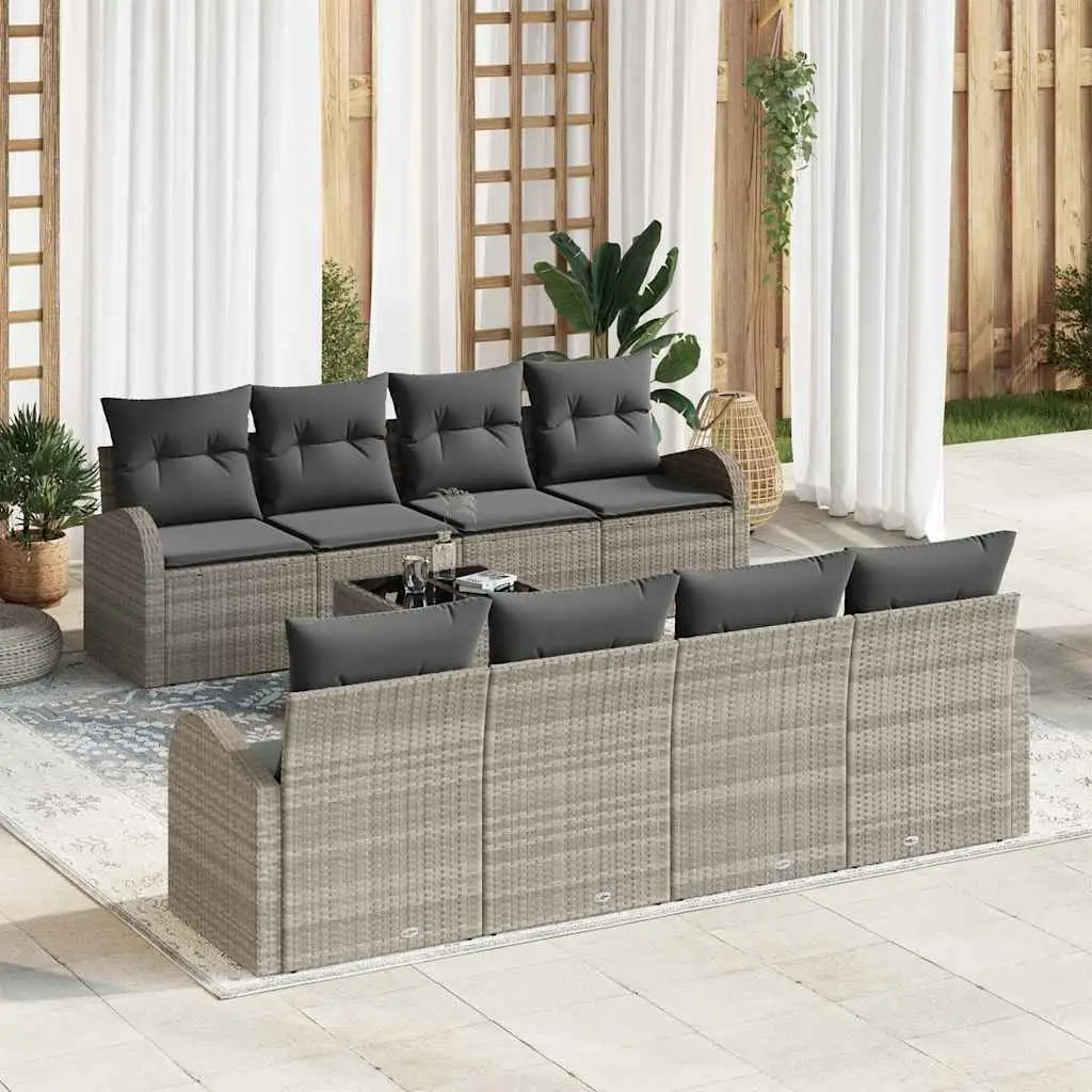 Ensemble de canapé de jardin Gris clair 55 x 55 x 37 cm vidaXL 3345972