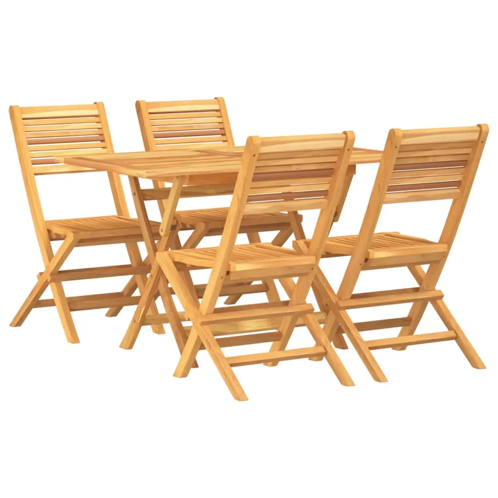 Ensemble de 5 pcs table de jardin avec chaises – mobilier de jardin Bois de teck massif-JU2567
