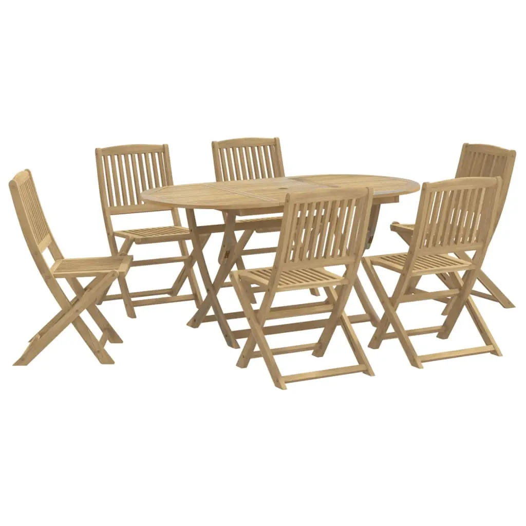 Ensemble de 7 pcs table de jardin avec chaises – mobilier de jardin Bois d’acacia solide-JU2787
