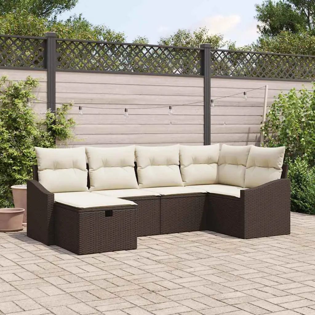 Ensemble de Canapés avec coussin 6 pcs polyrotin vidaXL 3360609