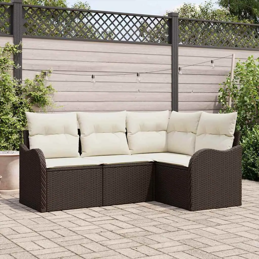 Ensemble de canapé de jardin Marron polyrotin vidaXL 3345678