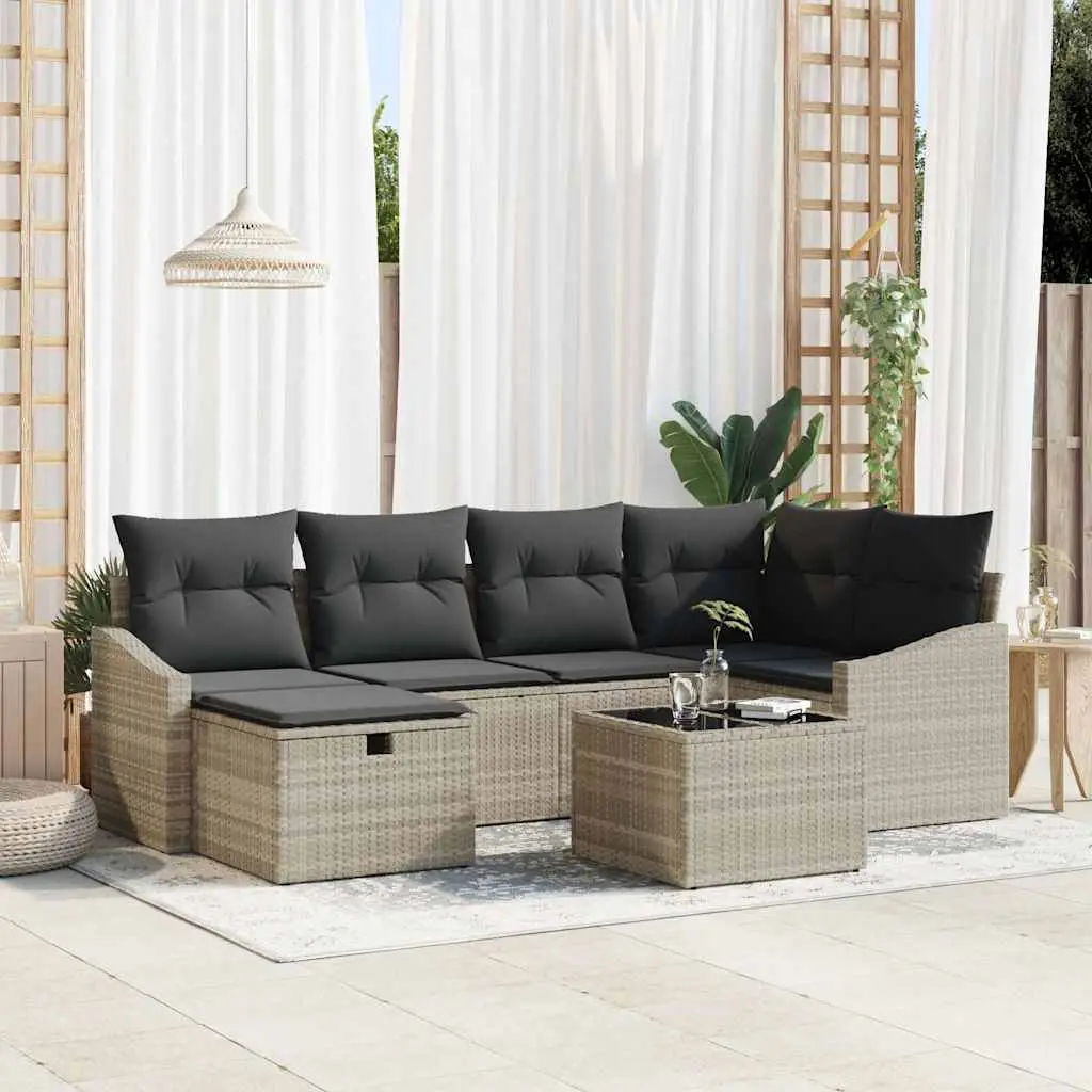 Ensemble de Canapés avec coussin 6 pcs polyrotin vidaXL 3360623