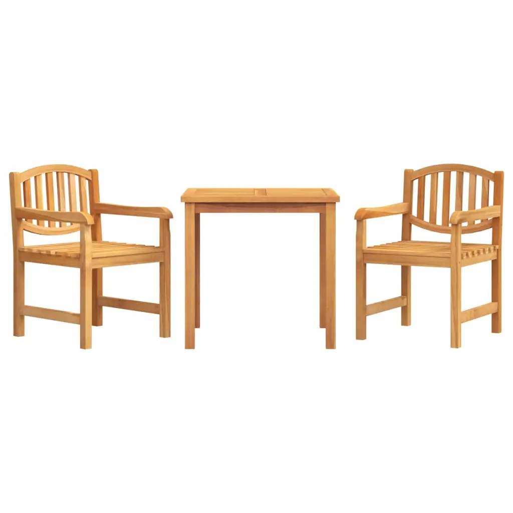 Ensemble de 3 pcs table de jardin avec chaises – mobilier de jardin Bois de teck massif-JU2692