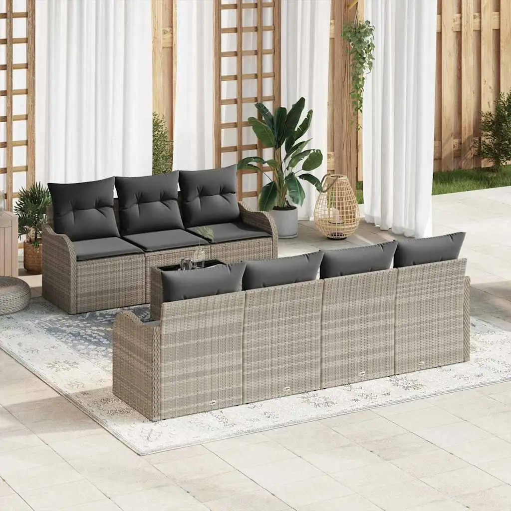 Ensemble de canapé de jardin Gris clair 55 x 55 x 37 cm vidaXL 3345612