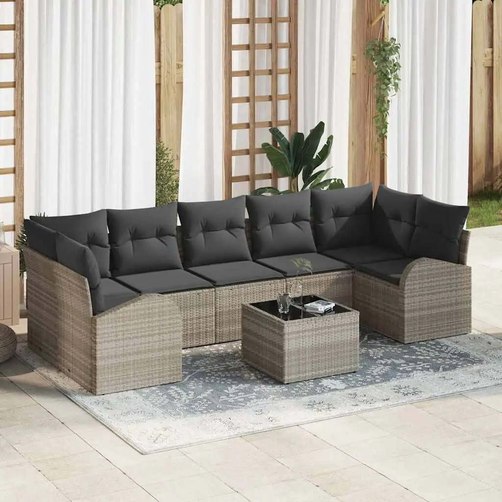 Ensemble de canapé de jardin Gris clair 55 x 55 x 37 cm vidaXL 3345962