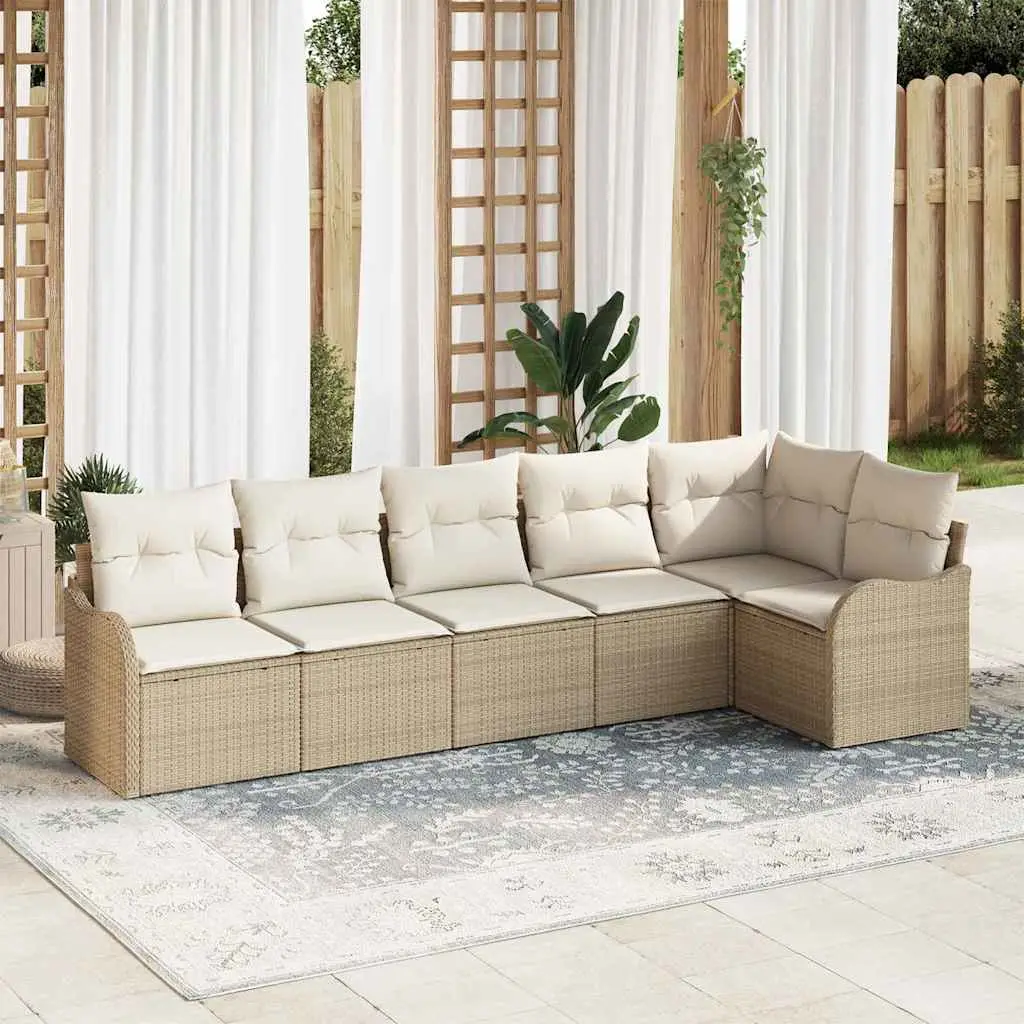 Ensemble de canapé de jardin Beige polyrotin vidaXL 3345721