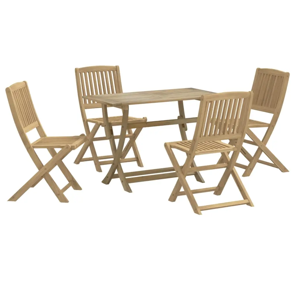 Ensemble de 5 pcs table de jardin avec chaises – mobilier de jardin Bois d’acacia solide Brun