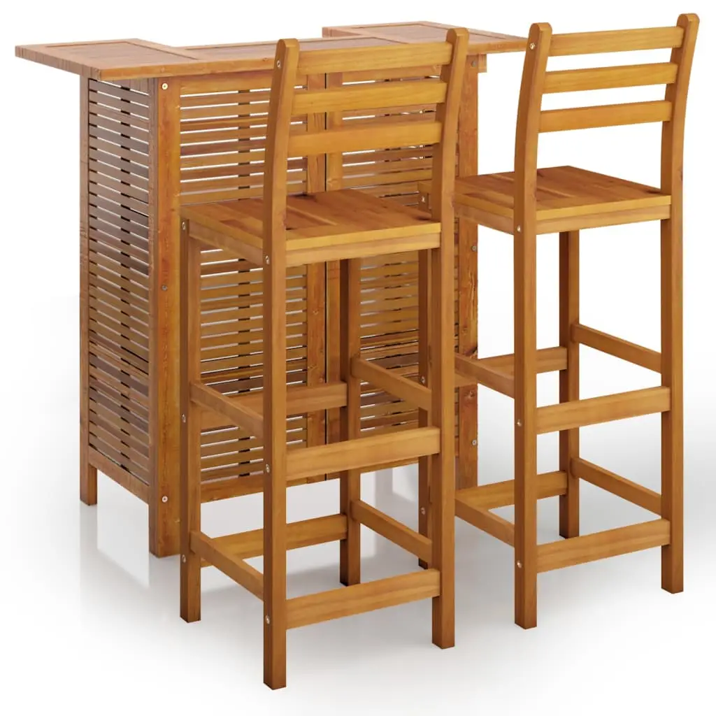 Ensemble de bar de jardin 3 pcs | Mobilier d’extérieur Bois d’acacia solide Maison Chic
