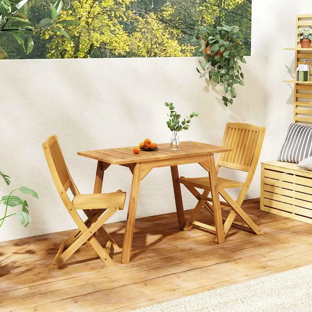 Ensemble de balcon 3 pcs Bois d’acacia solide vidaXL 366373