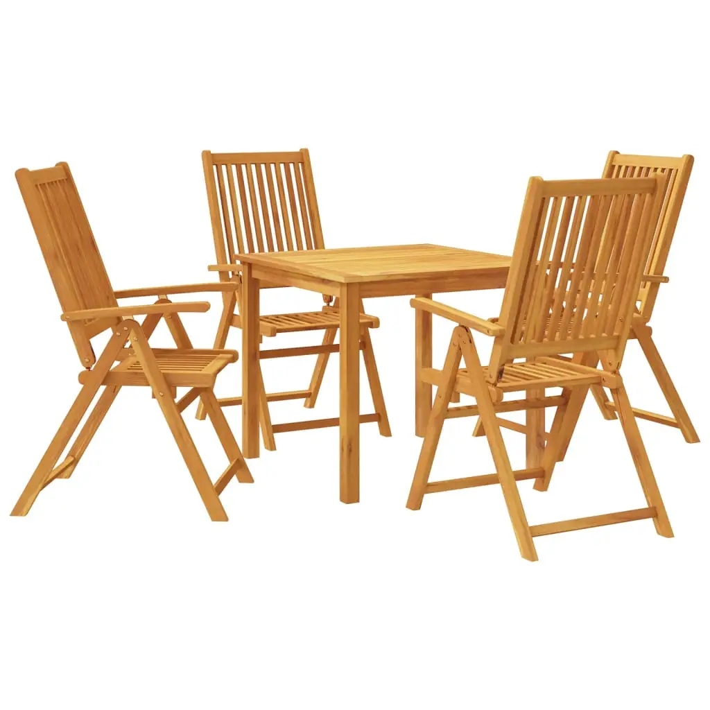 Ensemble de 5 pcs table de jardin avec chaises – mobilier de jardin Bois d’acacia solide-JU2805