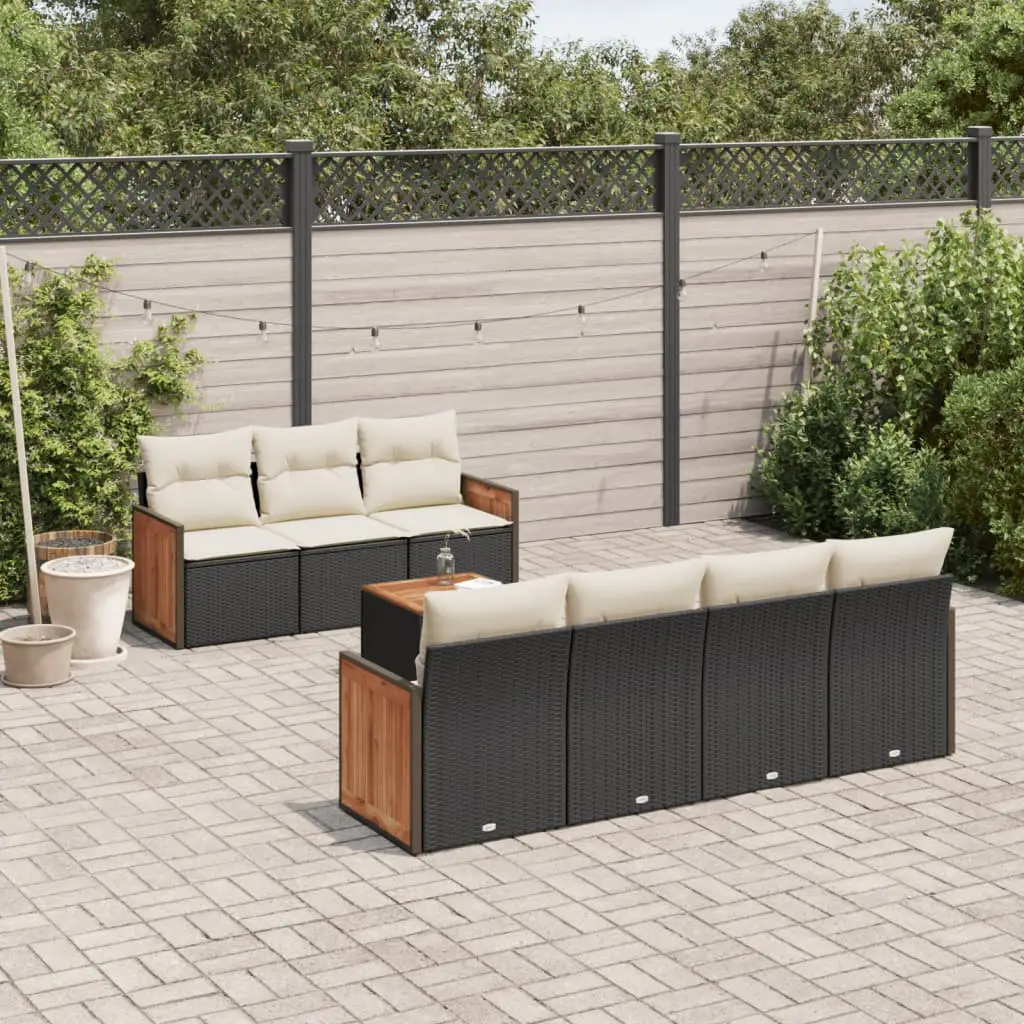 Ensemble de jardin 8 pcs grande capacité avec coffres de rangement Noir – ComfortXL Outdoor Living