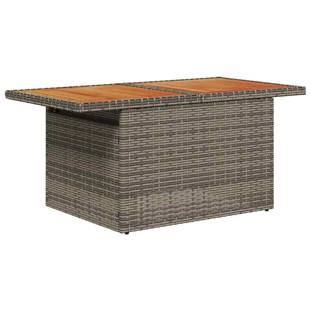 Ensemble de jardin 6 pièces Poly rotin avec coffres de rangement Gris – ComfortXL Outdoor Living