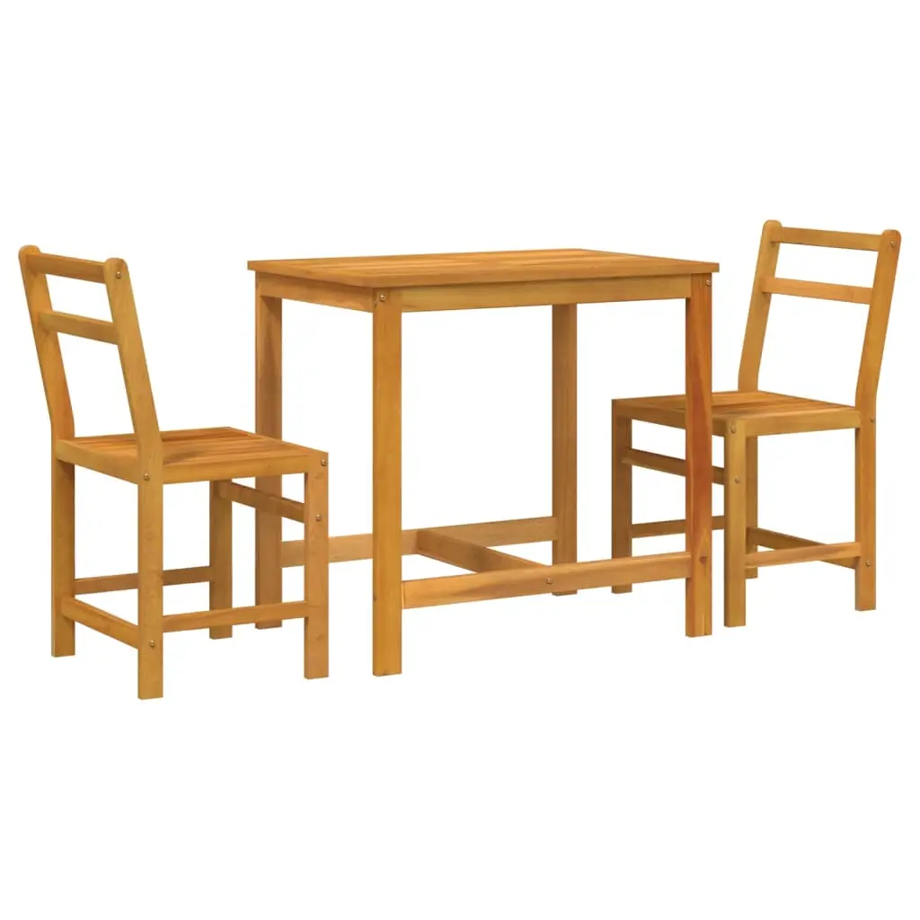 Ensemble de balcon 3 pcs – Salon De Jardin – Mobilier extérieur bois d’acacia solide MI449