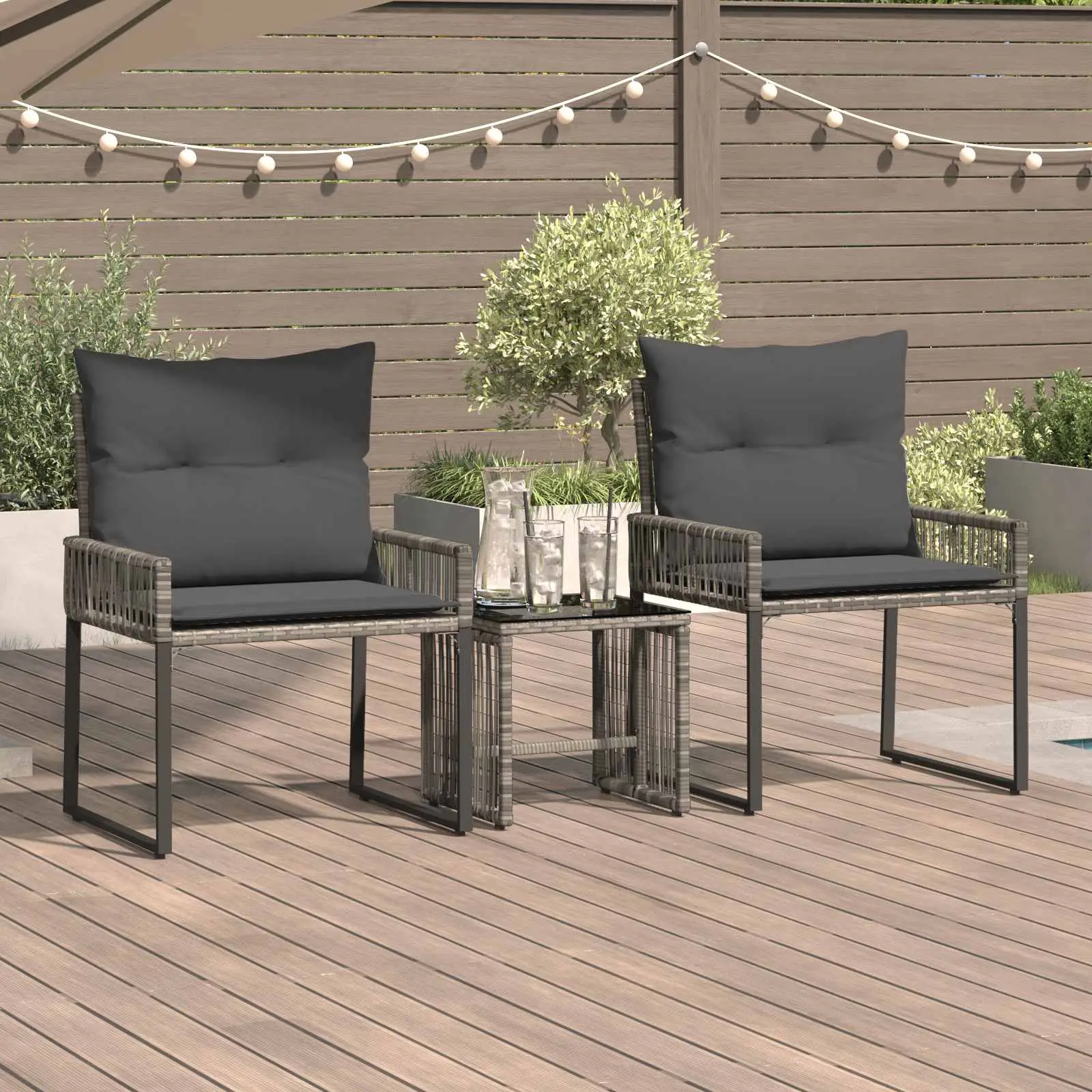 Ensemble de meubles d’extérieur 7 pcs Gris et Gris foncé vidaXL 42025157