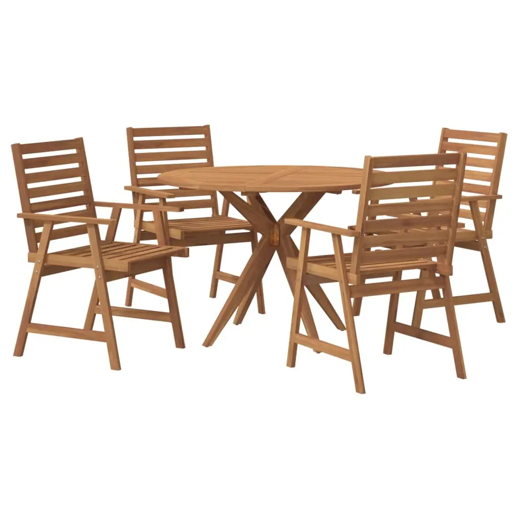 Ensemble de 5 pcs table de jardin avec chaises – mobilier de jardin Bois d’acacia solide-JU2730