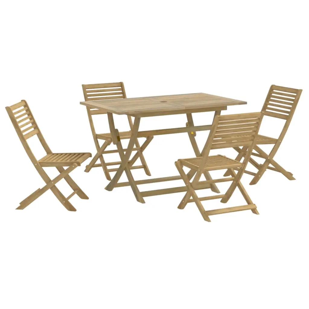 Ensemble de 5 pcs table de jardin avec chaises – mobilier de jardin Bois d’acacia solide-JU2809