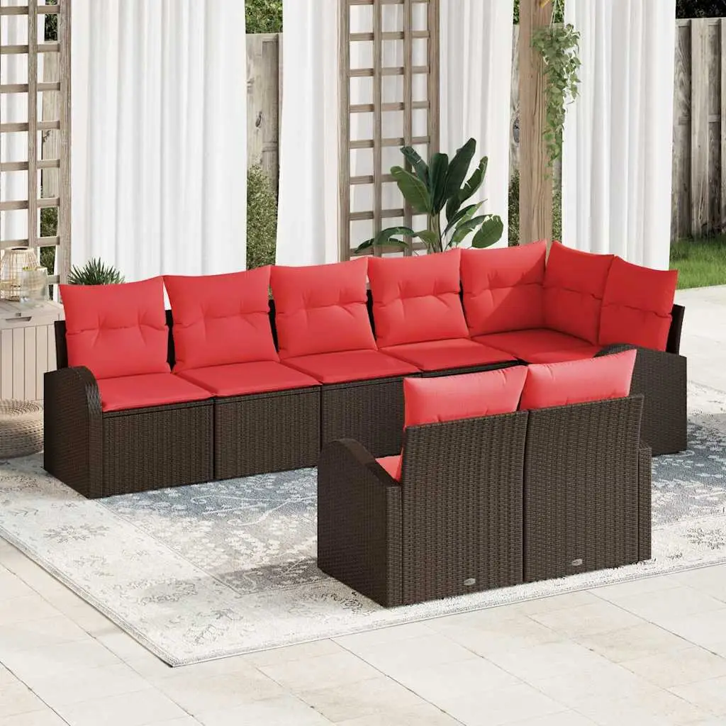 Ensemble de canapé de jardin Marron polyrotin vidaXL 3346094
