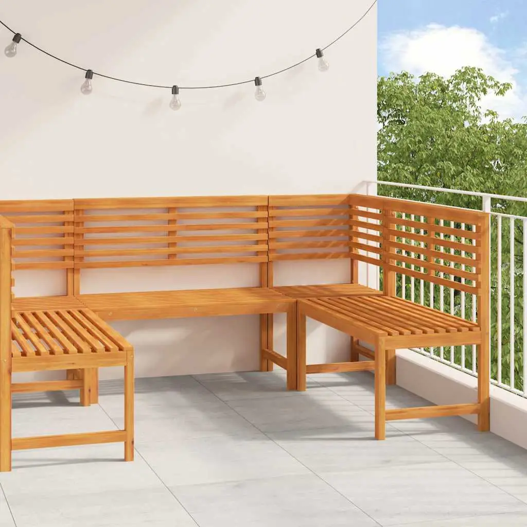 Ensemble de banc de jardin 5 pcs Marron Bois d’Acacia Massif vidaXL 3328690