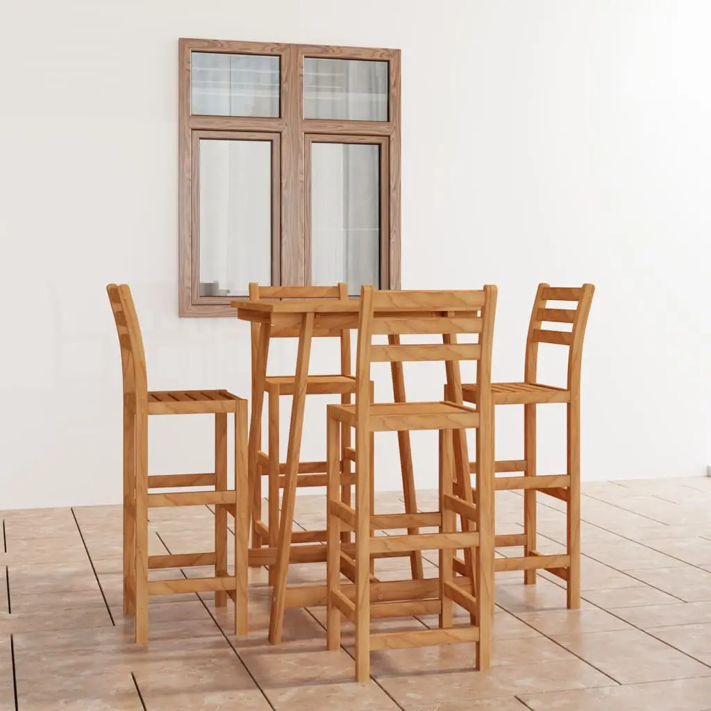 Ensemble de bar d’extérieur 5 pcs Bois d’acacia massif vidaXL 3057849