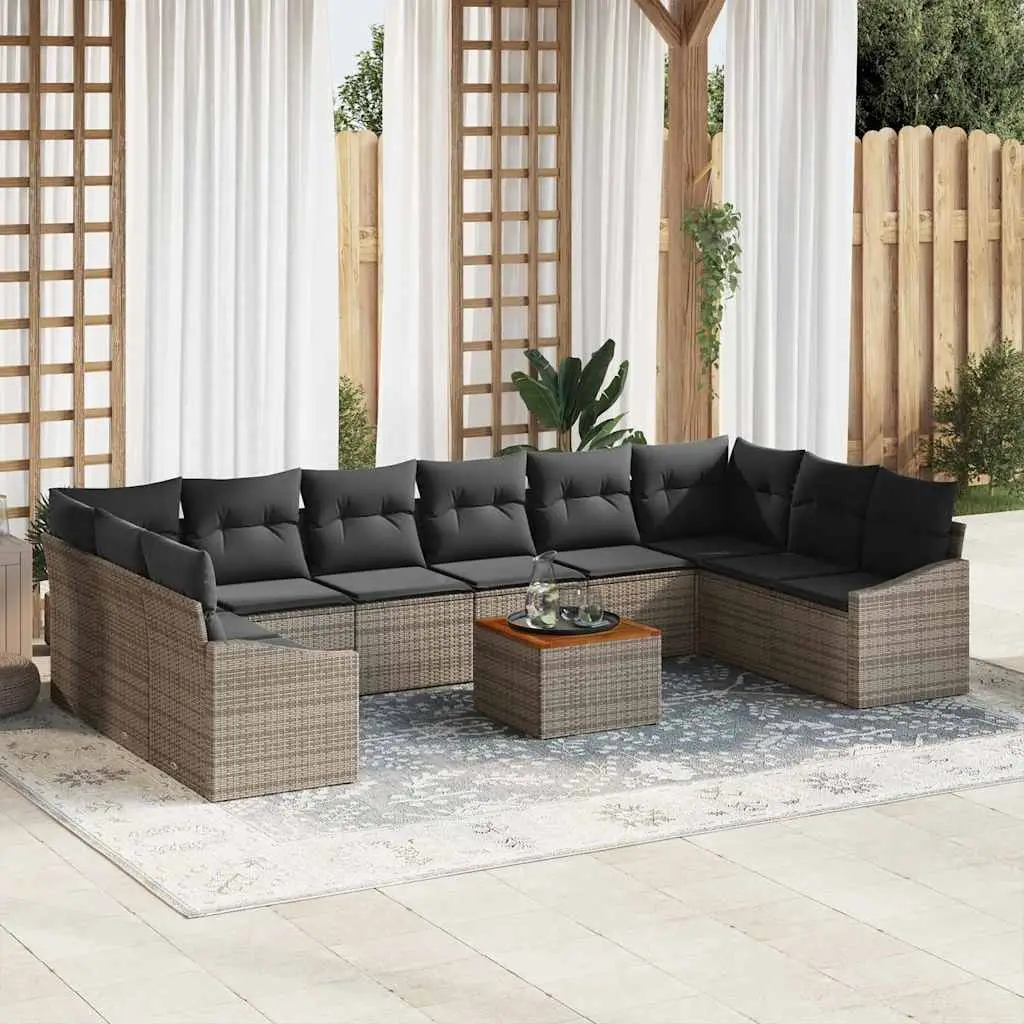 Ensemble de canapé de jardin Polyrotin Modulable Durable Gris – ComfortXL Outdoor Living