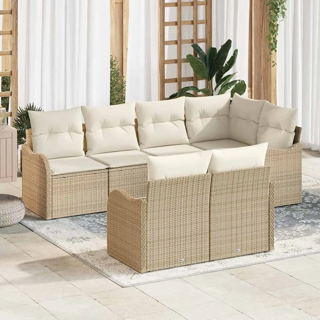 Ensemble de canapé de jardin Beige polyrotin vidaXL 3345741
