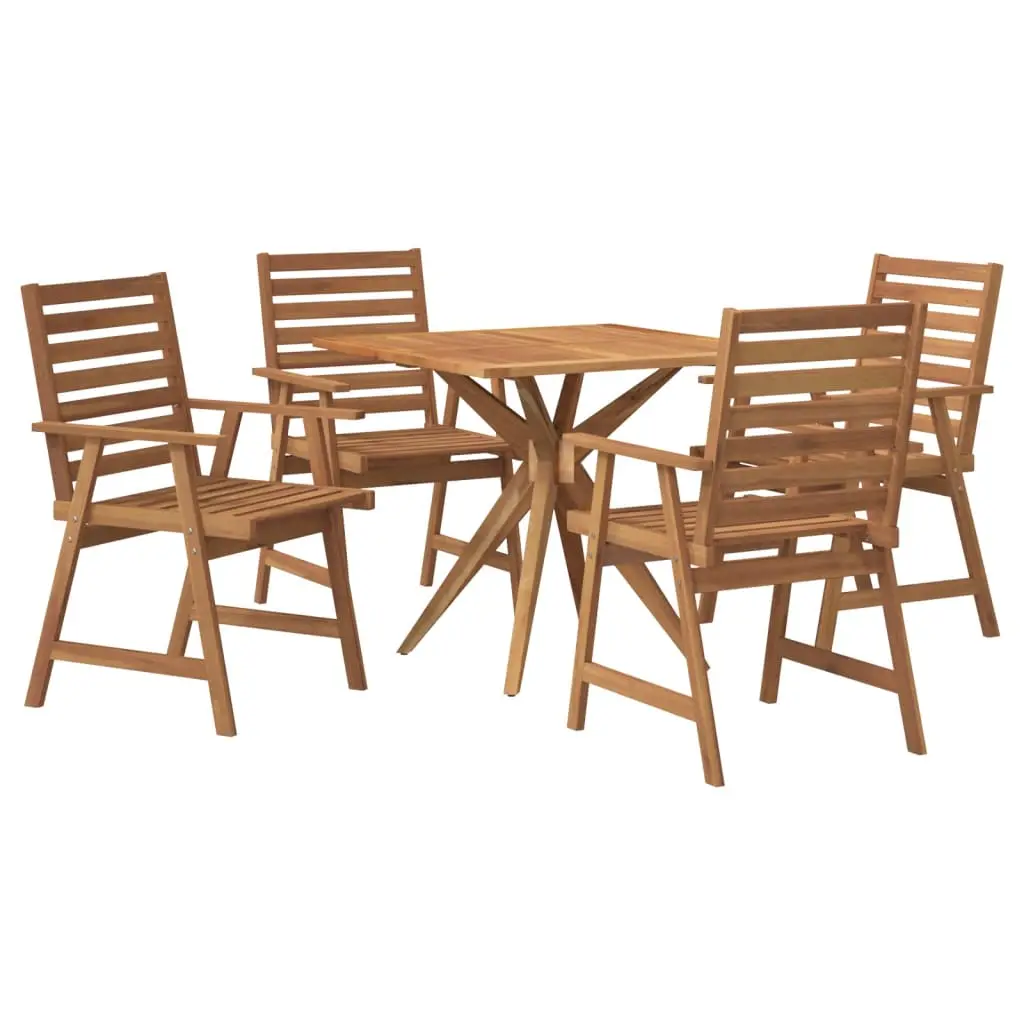 Ensemble de 5 pcs table de jardin avec chaises – mobilier de jardin Bois d’acacia solide-JU2815