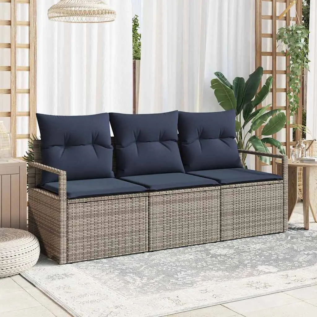 Ensemble de Canapés 3 pcs Gris polyrotin vidaXL 3346245