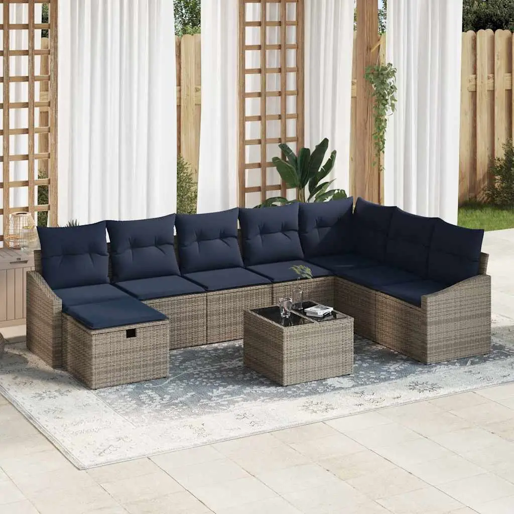 Ensemble de Canapés avec coussin 6 pcs polyrotin vidaXL 3360676