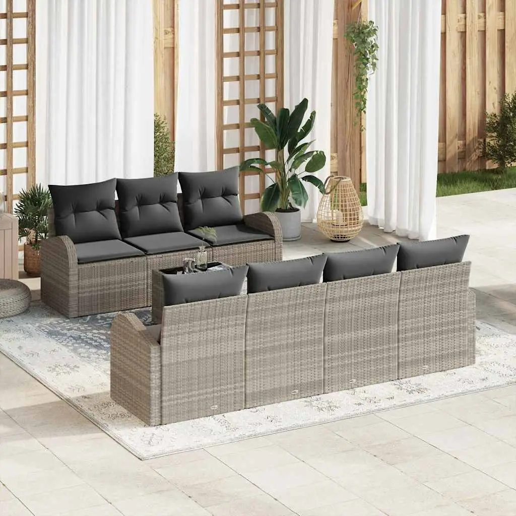 Ensemble de canapé de jardin Gris clair 55 x 55 x 37 cm vidaXL 3345952