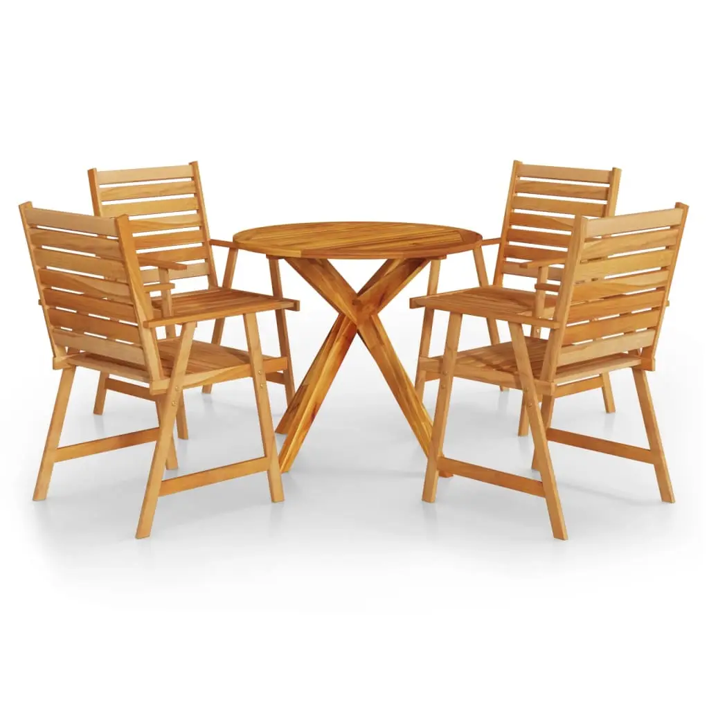 Ensemble de 5 pcs table de jardin avec chaises – mobilier de jardin Bois d’acacia solide-JU2748