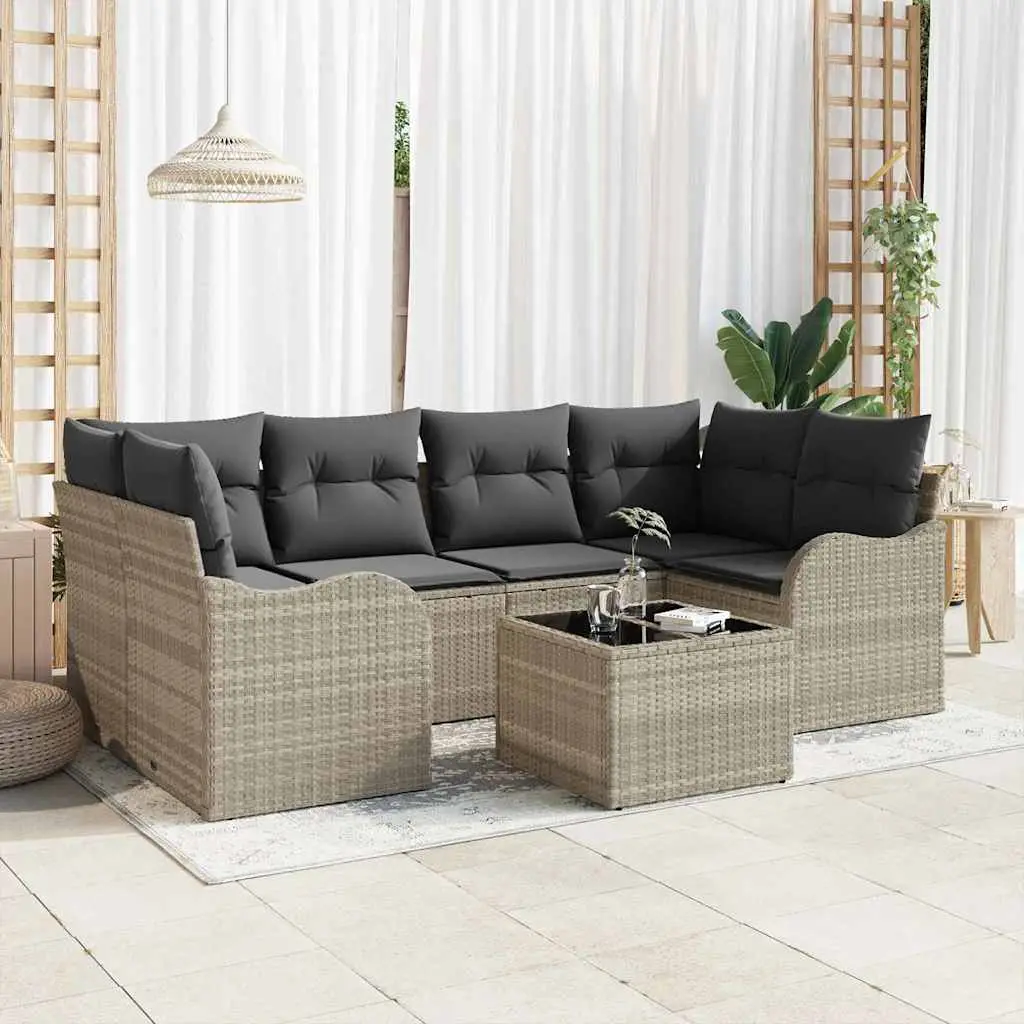 Ensemble de canapé de jardin Gris clair 55 x 55 x 37 cm vidaXL 3345602