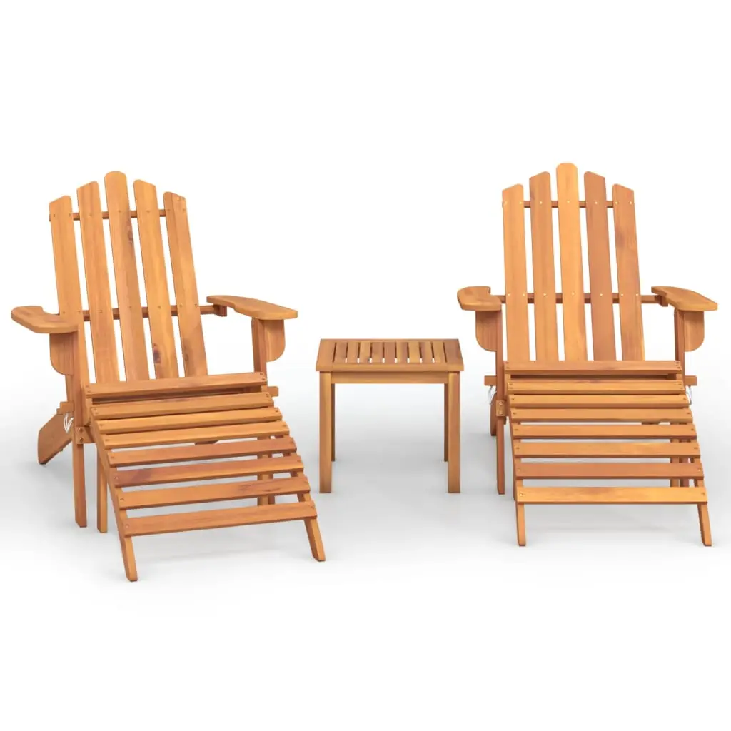 Ensemble de 3 pcs salon de jardin – Mobilier d’extérieur – Mobilier de jardin bois acacia solide
