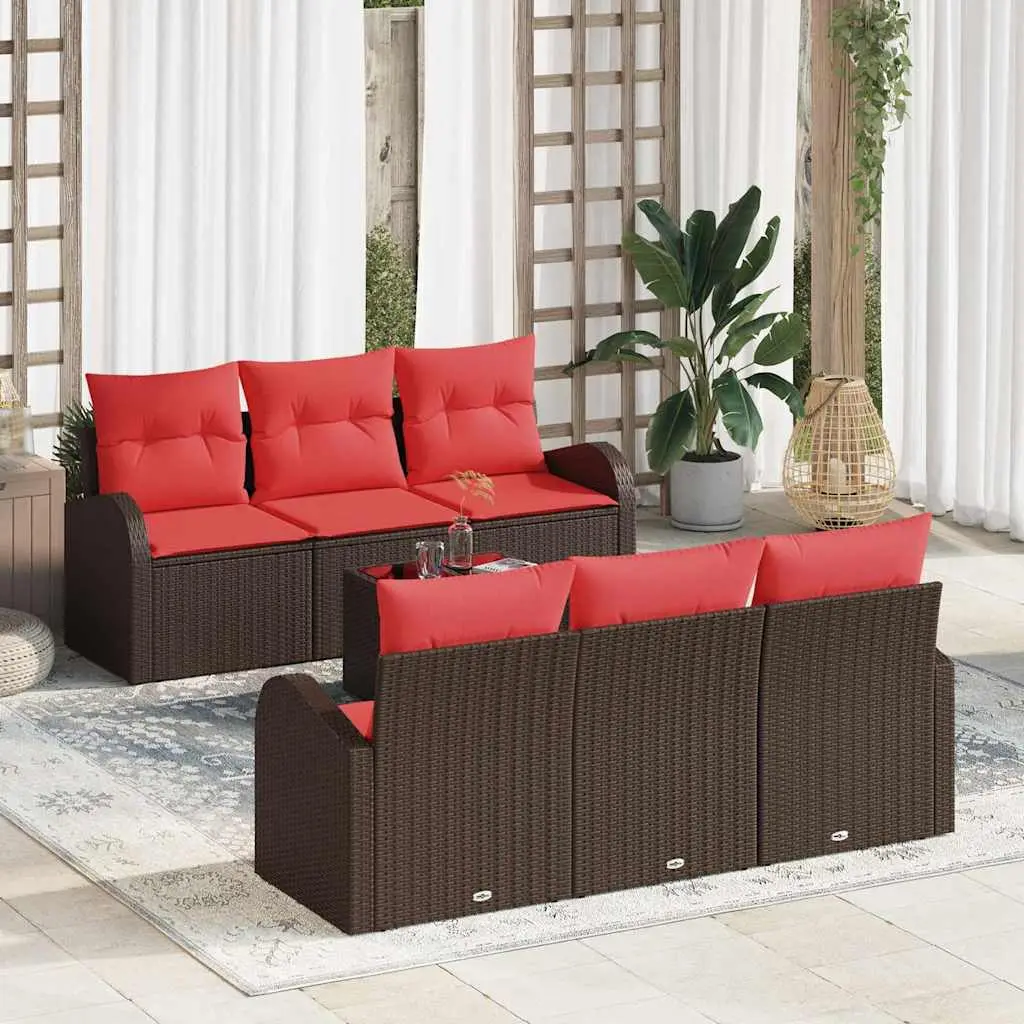 Ensemble de canapé de jardin Marron 55 x 55 x 37 cm polyrotin vidaXL 3345934