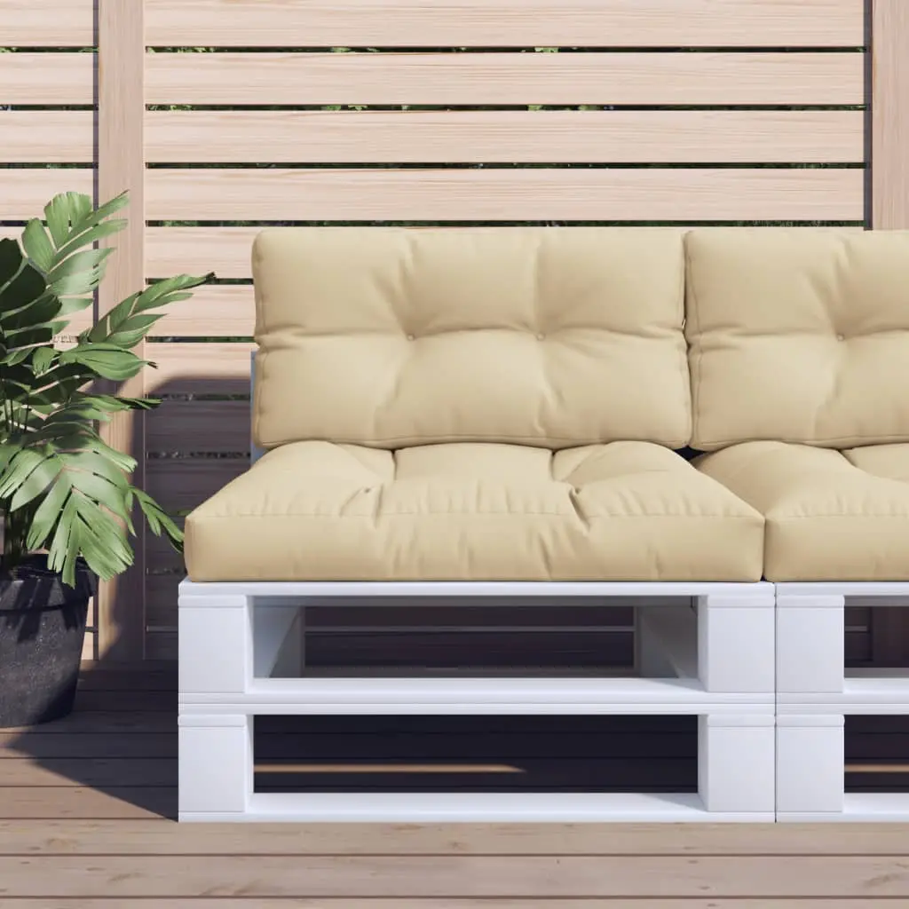 Ensemble Coussins Palette 80×80 Tissu Moelleux pour Mobilier de Jardin Beige – ComfortXL Outdoor Living