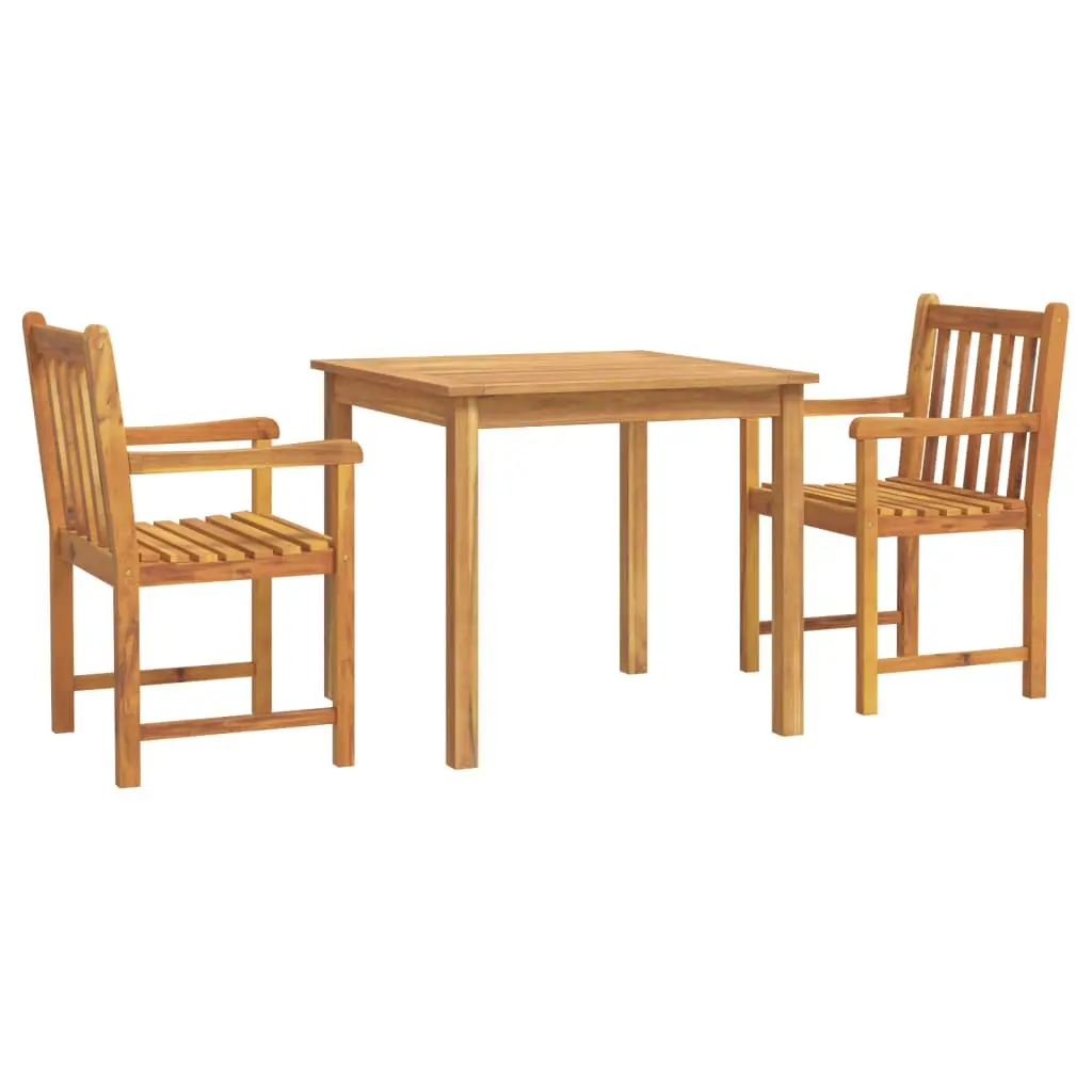 Ensemble de 3 pcs table de jardin avec chaises – mobilier de jardin Bois d’acacia solide-JU2626