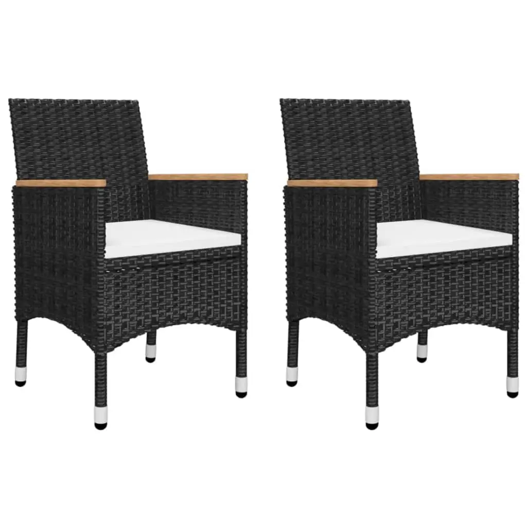 Ensemble de 5 pcs table de jardin avec chaises – mobilier de jardin Noir-JU3144