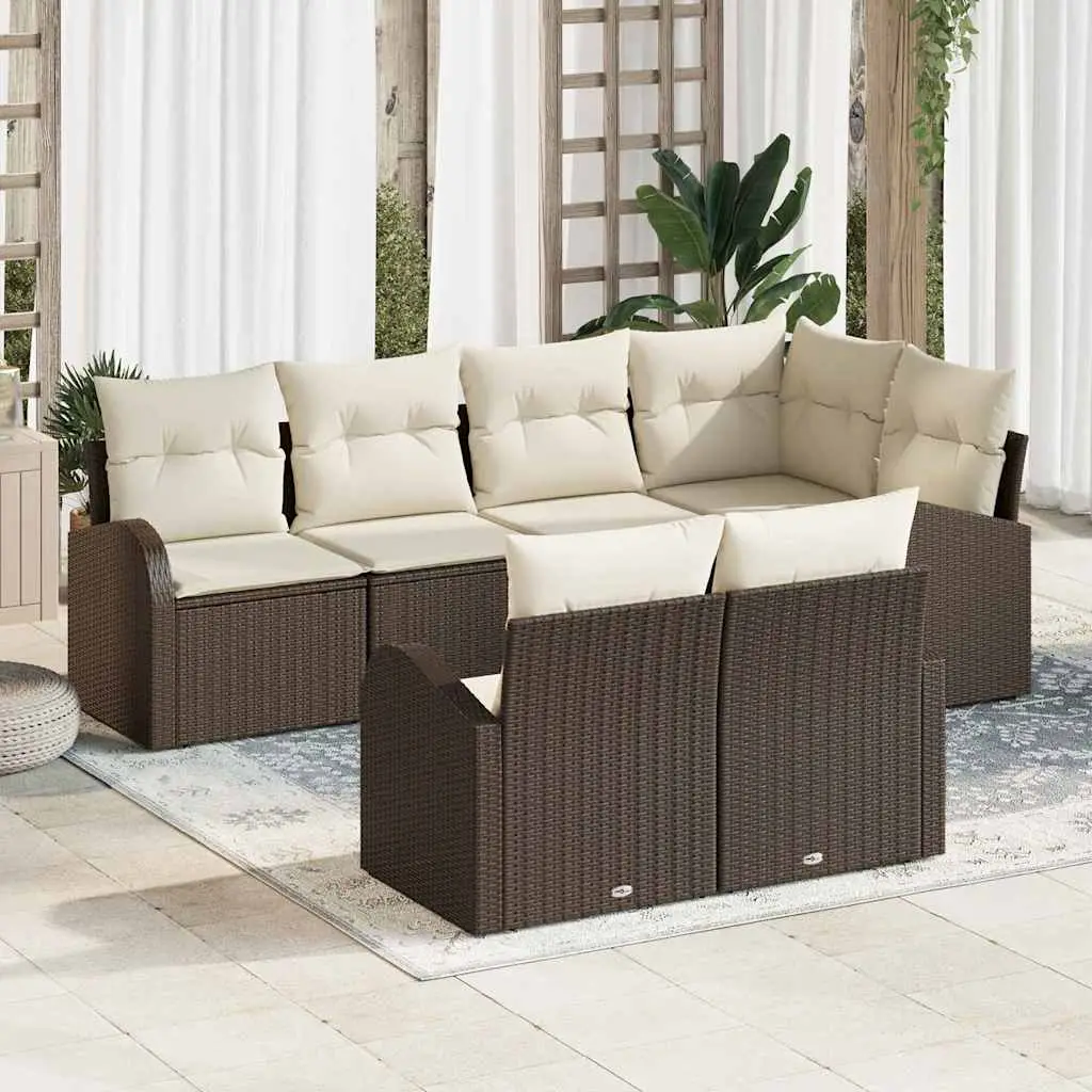 Ensemble de canapé de jardin Marron polyrotin vidaXL 3346078