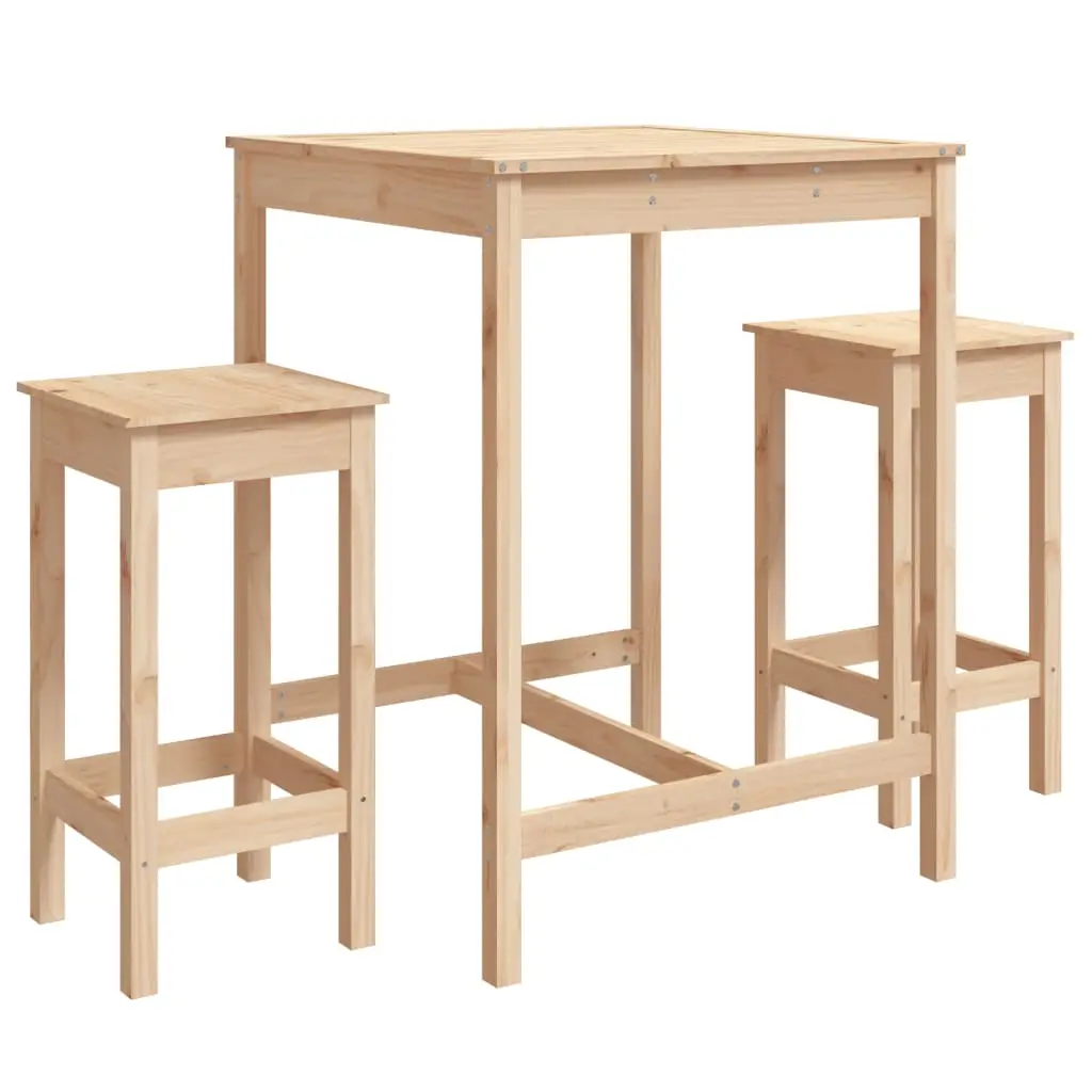 Ensemble de 3 pcs bar de jardin – Mobilier d’extérieur – Mobilier de jardin bois de pin massif-JU2230