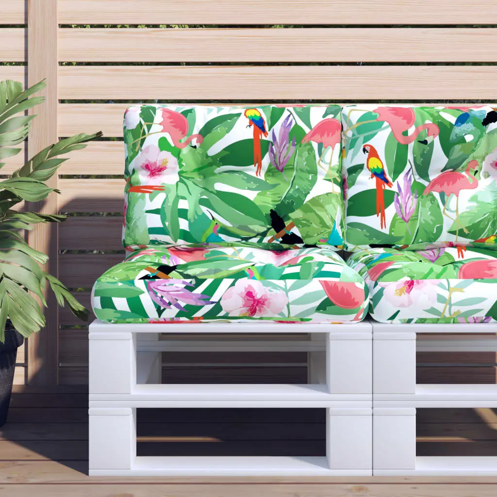 Ensemble Coussins Imprimés pour Palette Tissu Décoratif pour Terrasse Motif Floral – ComfortXL Outdoor Living