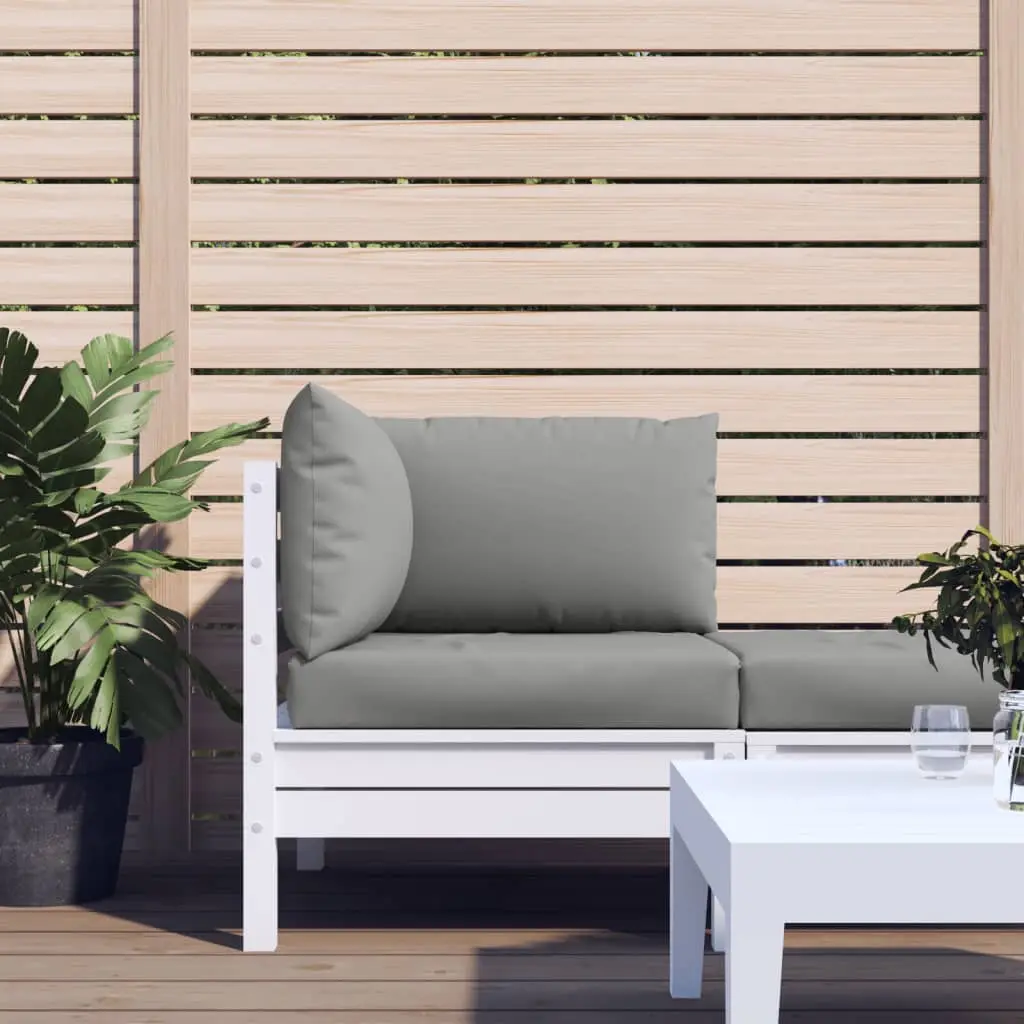 Ensemble Coussins Palette Tissu Oxford Résistant à l’Eau Assise et Dossier pour Extérieur Gris – ComfortXL Outdoor Living