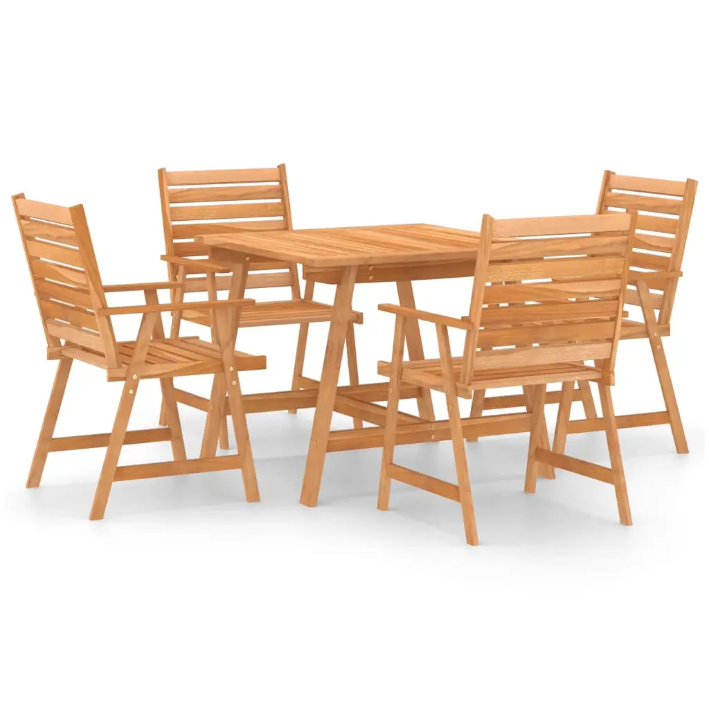 Ensemble de 5 pcs table de jardin avec chaises – mobilier de jardin Bois d’acacia solide-JU2859