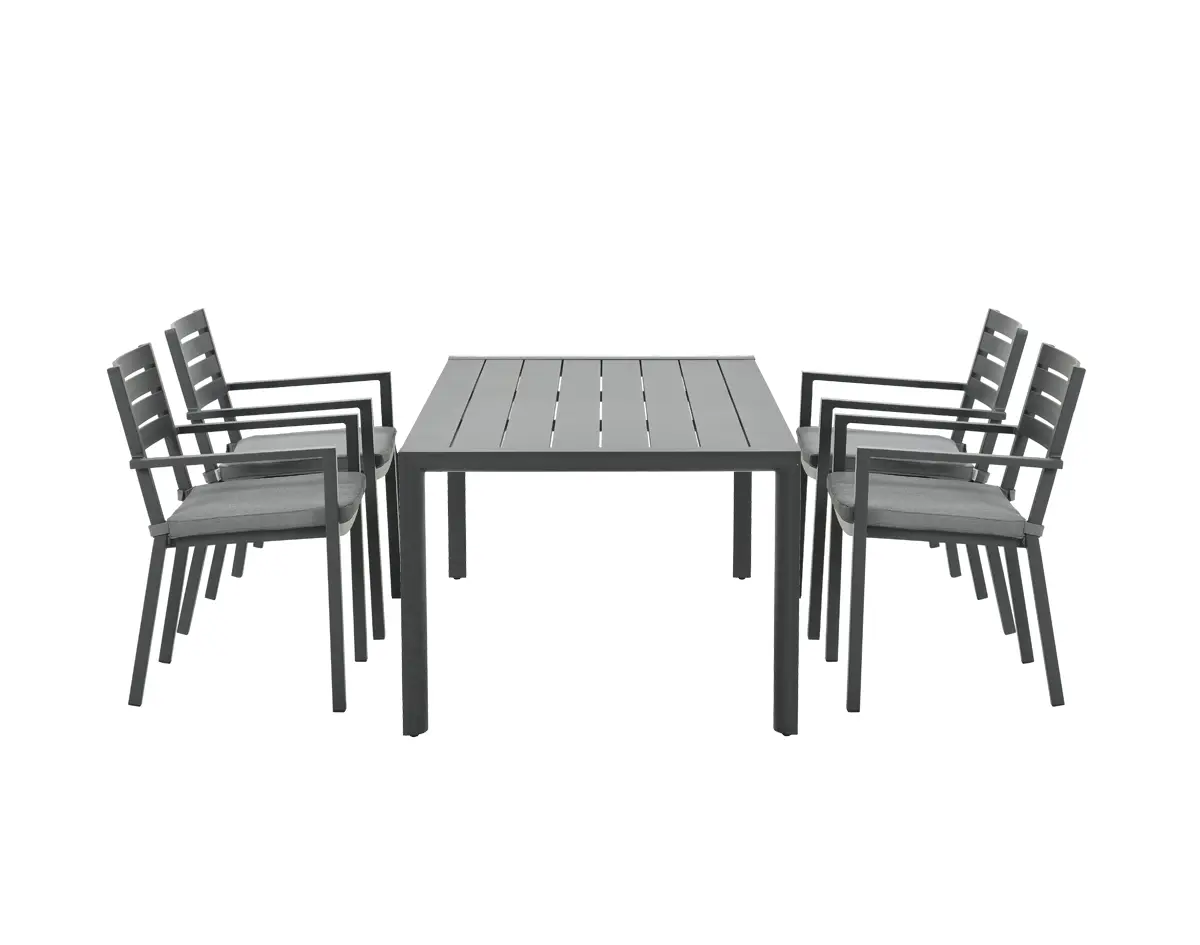 Ensemble de jardin chaises Oklahoma – 4 pièces – avec table de jardin Gosford – Garden Impressions